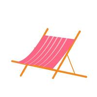 beach chair with stripe pattern. illustrative beach chair to complement your summer design vector