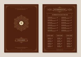 Restaurant menu design and label brochure template. vector