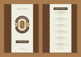 Coffee menu design brochure template Illustration vector