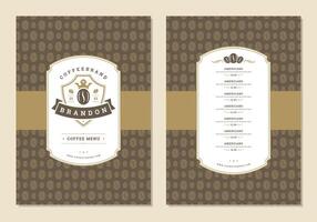 Coffee menu design brochure template Illustration vector