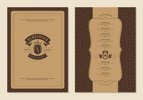 Coffee menu design brochure template Illustration vector