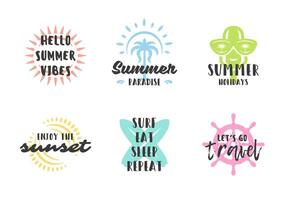 verano Días festivos tipografía inspirador citas o refranes diseño vector