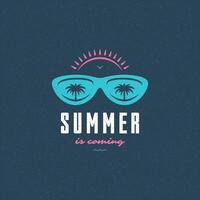 Summer holidays label or badge typography slogan design vector