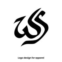 monogram W and S logo design. letter WS logo for apparel brands. WS logo design for Apparel brand. letter WS apparel logo design template. vector