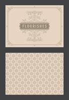 Vintage ornament greeting card calligraphic ornate swirls and vignettes frame design template vector