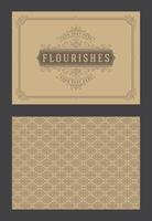 Vintage ornament greeting card calligraphic ornate swirls and vignettes frame design template vector