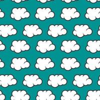 clouds seamless pattern. cartoon clouds pattern for kids. cartoon fluffy clouds seamless pattern background. clouds illustration pattern. vector