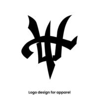 monograma letra tu logo diseño. letra Utah logo para vestir marcas Utah o tu logo diseño para vestir marca. tu o Utah vestir logo diseño modelo. vector