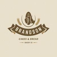 Bakery badge or label retro illustration. vector