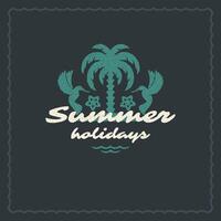 Summer holidays typography inspirational quote design for poster or apparel vector
