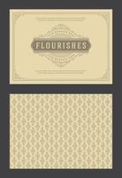 Vintage ornament greeting card calligraphic ornate swirls and vignettes frame design template vector