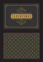 Vintage ornament greeting card calligraphic ornate swirls and vignettes frame design template vector