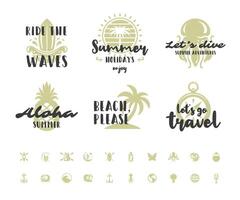 verano fiesta tipografía inspirador citas o refranes diseño vector