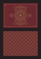 Vintage ornament greeting card calligraphic ornate swirls and vignettes frame design template vector