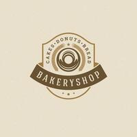 Bakery badge or label retro illustration. vector