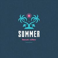 Summer holidays label or badge typography slogan design vector