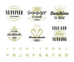 Summer holidays typography inspirational quotes or sayings design vector