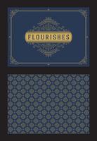 Vintage ornament greeting card calligraphic ornate swirls and vignettes frame design template vector