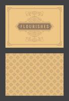 Vintage ornament greeting card calligraphic ornate swirls and vignettes frame design template vector