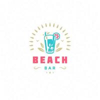 Summer beach party label or badge typography slogan design vector