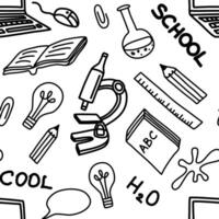 School seamless pattern. Isolated clipart vector