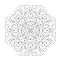 Round Mandala Coloring Book Page for kdp Book Interior vector