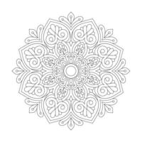 Rhythmic Reverie Mandala Coloring Book Page for kdp Book Interior vector