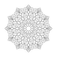 Sunburst Kids Mandala Coloring Book Page for kdp Book Interior vector