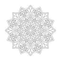 Kids Swirling Mandala Coloring Book Page for kdp Book Interior vector