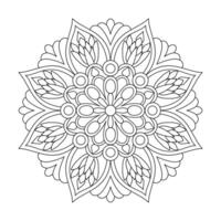 Blossoming Kids Mandala Coloring Book Page for kdp Book Interior vector