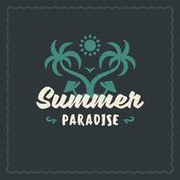 Summer typography inspirational quote design for poster or apparel vector