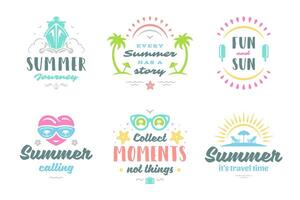 verano Días festivos tipografía inspirador citas o refranes diseño vector