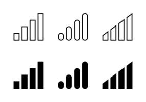 Phone signal icon set. Mobile gsm network concept vector