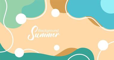 Summer background with tropical leaves. background illustration in trendy flat style. vector