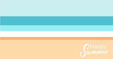 illustration of sea waves background in flat style. Summer banner template. vector