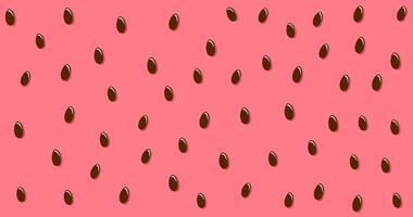 summer background Seamless pattern with watermelon seeds on a bright color background vector