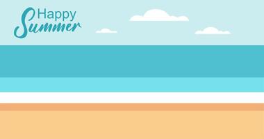 illustration of sea waves background in flat style. Summer banner template. vector