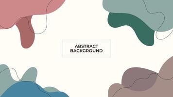 ABSTRACT BACKGROUND WITH HAND DRAWN SHAPES AND LINES PASTEL FLAT COLOR DESIGN TEMPLATE FOR WALLPAPER, COVER DESIGN, HOMEPAGE DESIGN, BROCHURE vector