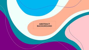 ABSTRACT BACKGROUND WITH HAND DRAWN SHAPES AND LINES PASTEL FLAT COLOR DESIGN TEMPLATE FOR WALLPAPER, COVER DESIGN, HOMEPAGE DESIGN, BROCHURE vector