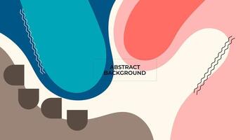 ABSTRACT BACKGROUND WITH HAND DRAWN SHAPES AND LINES PASTEL FLAT COLOR DESIGN TEMPLATE FOR WALLPAPER, COVER DESIGN, HOMEPAGE DESIGN, BROCHURE vector