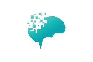 brain tech design with simple concept vector