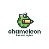 creative chameleon logo design vector