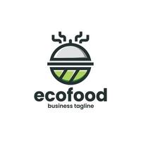 eco food logo design vector
