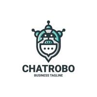 chat bot logo design vector
