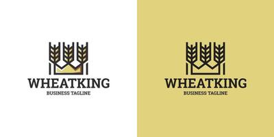 wheat king logo design vector