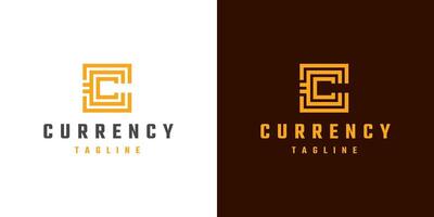 cryptocurrency c letter logo design vector