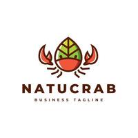 naturaleza cangrejo logo diseño vector