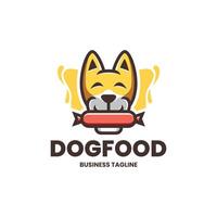 linda perro comida logo diseño vector