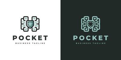 smart pocket logo design vector