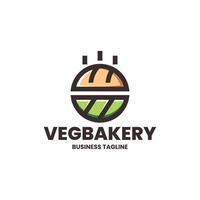 vegano panadería logo diseño vector